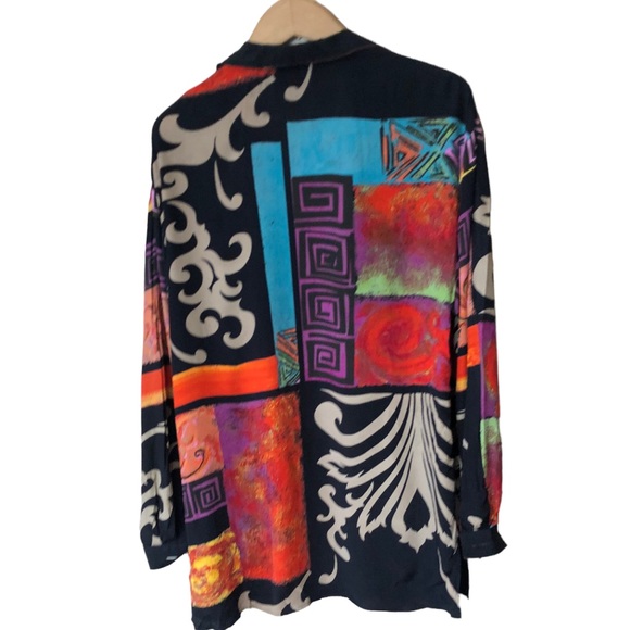 VTG Platinum Dorothy Schoellen Abstract Blazer topper art to wear Jacket - Picture 7 of 14